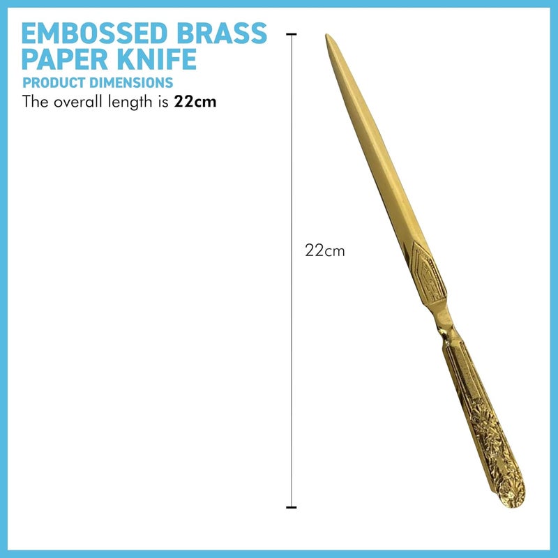 Thorness Embossed Brass Letter Opener - Image 4